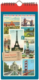 Verjaardagskalender World Traveler Perpetual Calendar | Galison