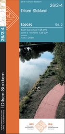 Topografische kaart - Wandelkaart 26/3-4 Topo25 Dilsen-Stokkem | NGI - Nationaal Geografisch Instituut