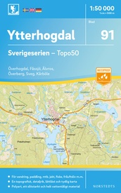 Wandelkaart - Topografische kaart 91 Sverigeserien Ytterhogdal | Norstedts
