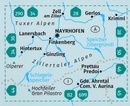 Wandelkaart 37 Zillertaler Alpen - Tuxer Alpen | Kompass