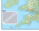 Wandkaart Engeland - British Isles roadplanning wall map | 84 X 119 cm | Maps International