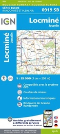 Wandelkaart - Topografische kaart 0919SB Locmine - Josselin | IGN - Institut Géographique National