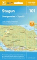 Wandelkaart - Topografische kaart 101 Sverigeserien Stugun | Norstedts