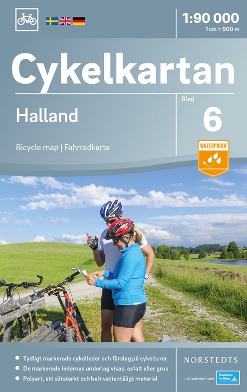 Fietskaart 06 Cykelkartan Halland | Norstedts | 9789113083902