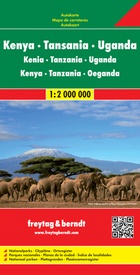 Wegenkaart - landkaart Kenia, Tanzania en Oeganda | Freytag & Berndt