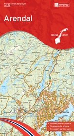 Wandelkaart - Topografische kaart 10007 Norge Serien Arendal | Nordeca