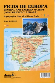 Wandelkaart Picos de Europa, Macizos Central y Oriental | Adrados Ediciones