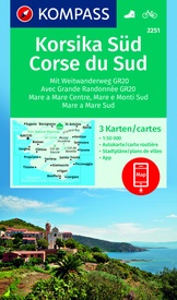 Wandelkaart - Fietskaart 2251 Korsika Süd - Corse du Sud | Kompass