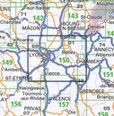 Fietskaart - Wegenkaart - landkaart 150 Lyon - Chambery  | IGN - Institut Géographique National