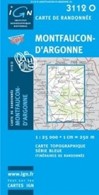 Wandelkaart - Topografische kaart 3112O Montfaucon-d'Argonne | IGN - Institut Géographique National