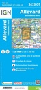 Wandelkaart - Topografische kaart 3433OT Allevard | IGN - Institut Géographique National