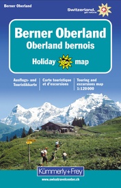 Fietskaart - Wegenkaart - landkaart 1 Holiday Map Berner Oberland | Kümmerly & Frey