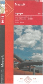 Topografische kaart - Wandelkaart 10-18 Topo50 Maaseik | NGI - Nationaal Geografisch Instituut