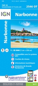 Wandelkaart - Topografische kaart 2546OT Narbonne | IGN - Institut Géographique National