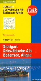 Wegenkaart - landkaart 15 Regionalkarte-de Stuttgart - Schwäbisch Alb - Bodensee – Allgäu | Falk