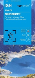 Wegenkaart - landkaart 3540OT Barcelonnette / Pra Loup / Le Sauze / Allos | IGN - Institut Géographique National1