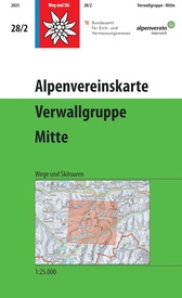 Wandelkaart 28/2 Alpenvereinskarte Verwallgruppe Mitte | Alpenverein