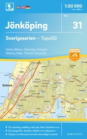 Wandelkaart - Topografische kaart 31 Sverigeserien Jönköping | Norstedts