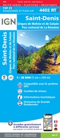 Wandelkaart - Topografische kaart 4402RTR Saint-Denis - Cirques Mafate & Salasie PN Réunion | IGN - Institut Géographique National1