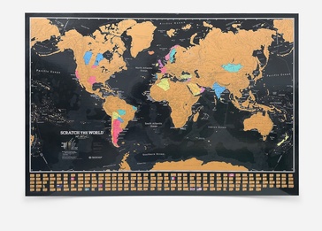 Scratch Map Scratch the World black edition | 85 cm x 60 cm | Maps International