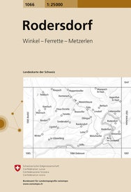 Wandelkaart - Topografische kaart 1066 Rodersdorf | Swisstopo