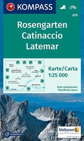 Wandelkaart 629 Rosengarten - Cantinaccio - Latemar | Kompass