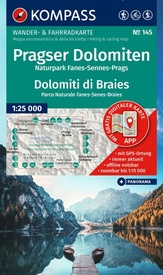 Wandelkaart 145 Pragser Dolomiten - Dolomiti di Braies | Kompass