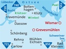 Wandelkaart 734 Wismar - Klutzer Winkel | Kompass