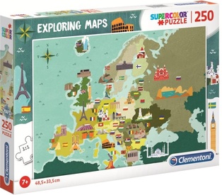 Kinderpuzzel Europa exploring maps | Clementoni