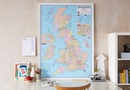 Wandkaart Groot-Brittannië administratief | Geplastificeerd | 84 x 119 cm | Maps International