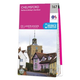 Wandelkaart - Topografische kaart 167 Landranger Chelmsford, Harlow & Bishop's Stortford | Ordnance Survey