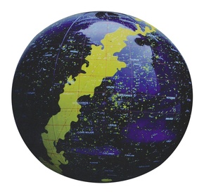 Opblaasbare wereldbol - globe Sterren - Glow | Harlekijn