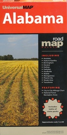 Wegenkaart - landkaart Alabama | Universal maps