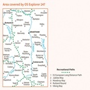 Wandelkaart - Topografische kaart 247 OS Explorer Map Grantham | Ordnance Survey
