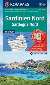 Wandelkaart - Fietskaart 2497 Sardinien Nord - Sardegna Nord | Kompass
