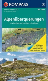 Wandelkaart 2566 Fernwegekarte Alpenüberquerungen Panorama | Kompass
