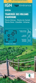 Wandelkaart 89036 Volcans d'Auvergne Traversée | IGN - Institut Géographique National