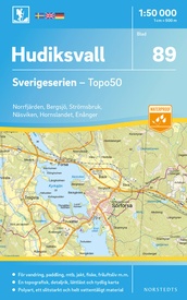 Wandelkaart - Topografische kaart 89 Sverigeserien Hudiksvall | Norstedts