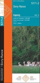 Topografische kaart - Wandelkaart 57/1-2 Topo25 Sivry / Rance | NGI - Nationaal Geografisch Instituut