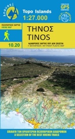 Wandelkaart - Wegenkaart - landkaart 10.30 Tinos | Anavasi