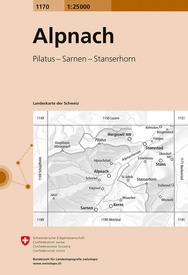Wandelkaart - Topografische kaart 1170 Alpnach | Swisstopo