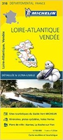Wegenkaart - landkaart 316 Loire Atlantique - Vendee | Michelin