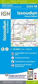 Wandelkaart - Topografische kaart 2225SB Issoudun, Neuvy-Paillouxt | IGN - Institut Géographique National