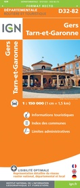 Wegenkaart - landkaart 721325 Gers - Tarn-et-Garonne | IGN - Institut Géographique National