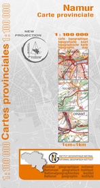 Wegenkaart - landkaart Provinciekaart Provincie Namen - Namur | NGI - Nationaal Geografisch Instituut