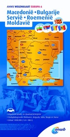 Wegenkaart - landkaart 6 Macedonie, Roemenië, Bulgarije. Servie, Moldavie | ANWB Media