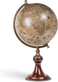 Klassieke wereldbol GL003D Hondius 1627 met klassieke voet | Authentic Models