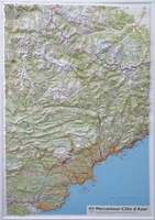 Mercantour / Côte d'Azur met voelbaar 3D reliëf | 80 x 113 cm