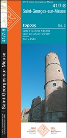 Topografische kaart - Wandelkaart 41/7-8 Topo25 Saint-Georges-sur-Meuse | NGI - Nationaal Geografisch Instituut