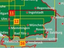 Wegenkaart - landkaart 11 Oberbayern – Niederbayern – Schwaben | Freytag & Berndt